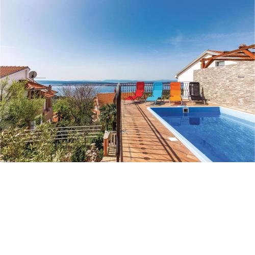 Amazing Apartment In Dramalj With House Sea View