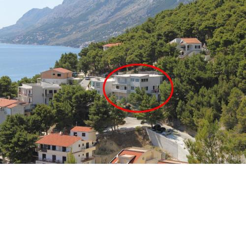 Apartments and rooms with parking space Brela, Makarska - 6895