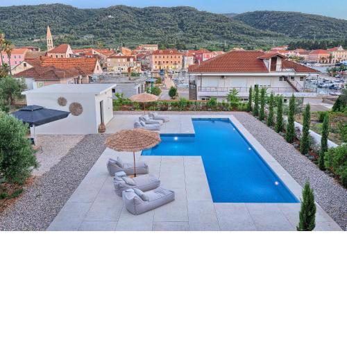 Hvar luxury Villa and pool with view in heart of Stari Grad