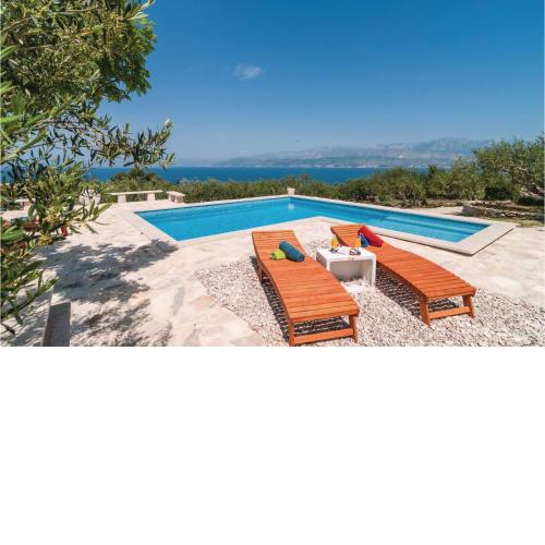 Lovely Home In Postira With Heated Swimming Pool