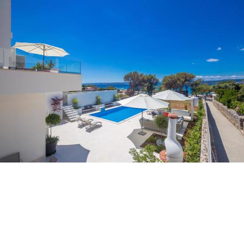 Luxury villa Punat with pool with sea view , 50m from the beach