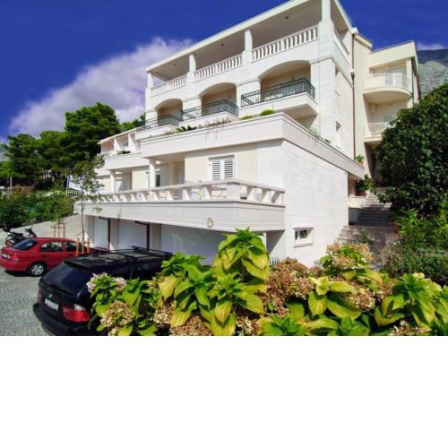 Studio apartment in Brela with a sea view, terrace, air conditioning, WiFi 201-7