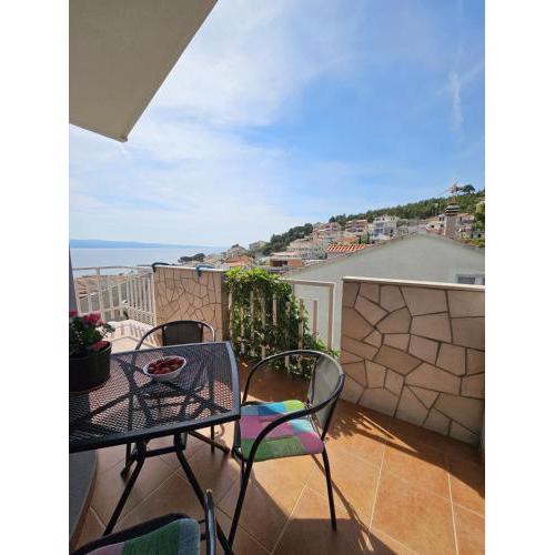 Studio apartment in Duce with sea view, balcony, air conditioning, WiFi 5067-6