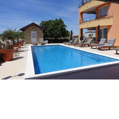 Studio apartment in Zaton Zadar with sea view, balcony, air conditioning, WiFi 3796-8