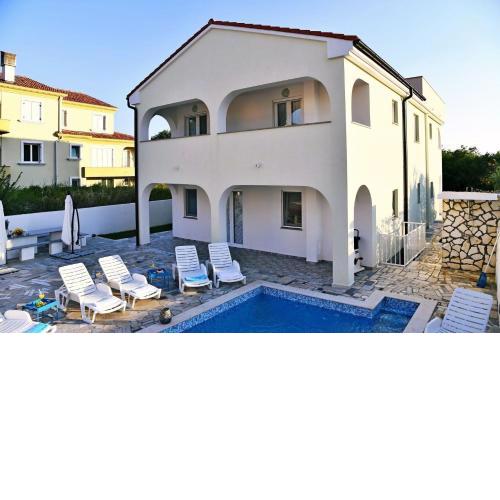 Villa Mata in Bogovići mit Pool und Meerblick